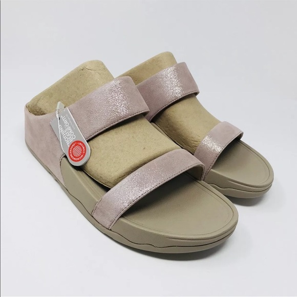 fitflop lulu shimmersuede slide